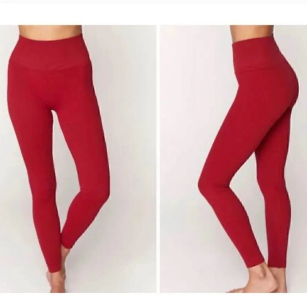 Spiritual Gangster High waist Zen Ribbed Legging in red Size M